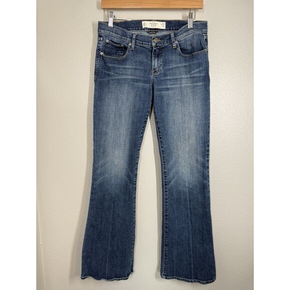 Abercrombie & Fitch Madison Y2K Low Bootcut Jeans Size 6R Perfect Stretch Denim‎ - Picture 1 of 14